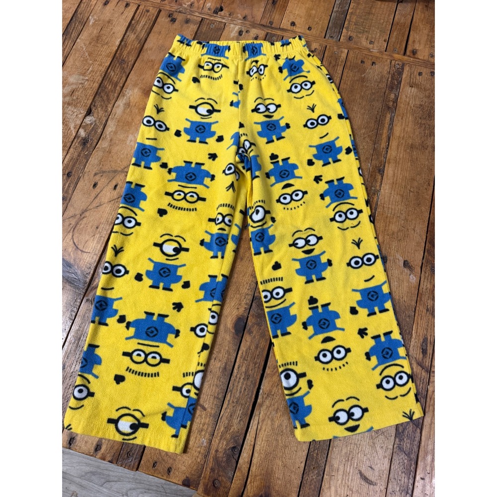 Despicable Me 2 Minions Kids 6 7 Pajama Pants Yellow Fleece Lounge Sleepwear